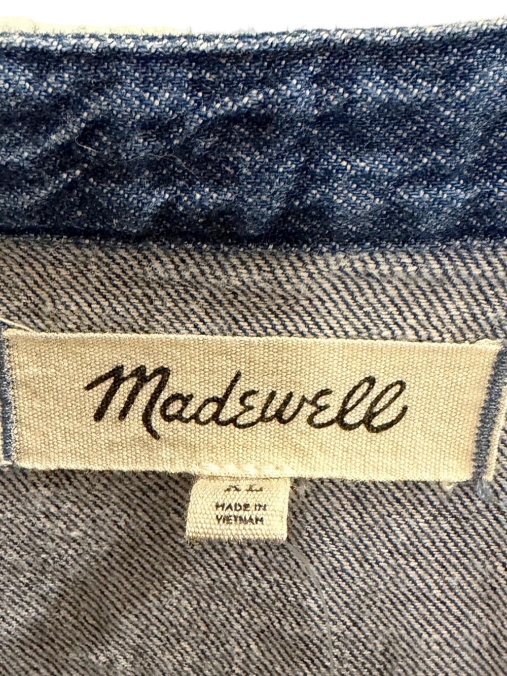 MADEWELL Denim Patch Pocket Popover Shirtdress Blue Size XL - Picture 10 of 10